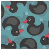 可愛いゴム鴨の模様生地 ファブリック (クローズアップ)