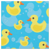 可愛いゴム鴨の模様生地 ファブリック (クローズアップ)