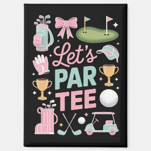 可愛いゴルファーのプレゼント Let's Par Tee ゴルフ マグネット