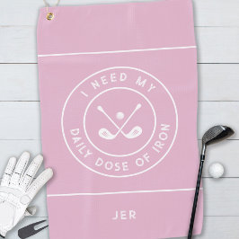 可愛いゴルファーのユーモアゴルフアイアンスポーツプロピガーリーンク ゴルフタオル