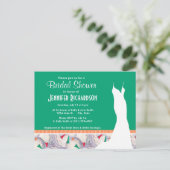 可愛いゴルフボール&ティー柄 インビテーションポストカード (スタンド正面)