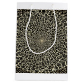 可愛いゴールデンとブラック抱き枕 ミディアムペーパーバッグ (裏面)