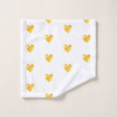 可愛いゴールデンハート バスタオルセット (ウォッシュタオル)