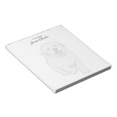 可愛いゴールデンレトリバーのメモモダン帳 ノートパッド (アングル)