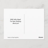 可愛いゴールデンレトリバー考えドッグオンフェンス ポストカード (裏面)