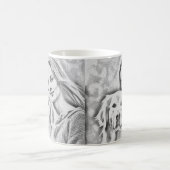 可愛いゴールデン最高のレトリーバー犬の母は今まで2枚の写真 コーヒーマグカップ (中央)