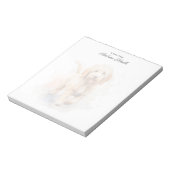 可愛いゴールデン・ドードルのメモモダン帳 ノートパッド (回転)