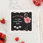 可愛いサイコログッド転がTImesピンクフラミンゴバンコ スタンダードカクテルナプキン (インサイチュ)