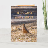 可愛いサッシロビンおもしろいことわざ挨拶 カード (正面)