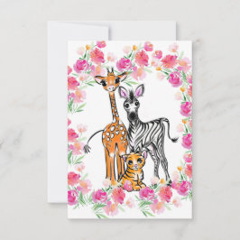 可愛いサファリの友人キリン・ゼブラトラの誕生日