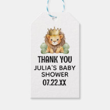可愛いサファリキングライオンベビーシャワーありがとう