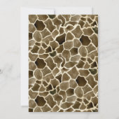 可愛いサファリモダンアドベンチャーベビーシャワーギラッフェ 招待状 (裏面)