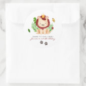 可愛いサファリリリトルライオンプリンスジャングル ラウンドシール (バッグ)