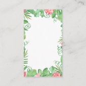 可愛いサファリワイルドワンベビーシャワーオムツラッフル エンクロージャーカード (裏面)