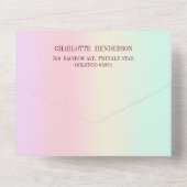 可愛いサファリ動物園の動物ジャングルフローラの赤ちゃんシャワー オールインワン招待状 (裏面)