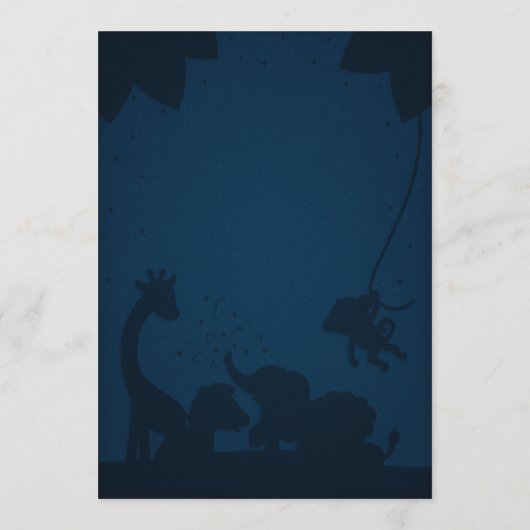 可愛いサファリ動物新しいママアドバイスシャワーカード アドバイスカード (裏面)