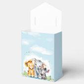 可愛いサファリ赤ちゃんシャワーエレファント、ライオン、ゼブラ フェイバーボックス (オープン)