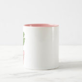 可愛いサボテンの引用 ツートーンマグカップ (中央)