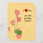 可愛いサボテン シーズンカード (正面/裏面)