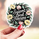 可愛いサポートローカル農家フローラ シール