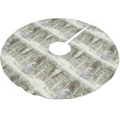 可愛いサモイクリスマス ブラッシュドポリエステルツリースカート (アングル)