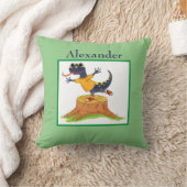 可愛いサラマンダーチルドレンカスタムズの水の色 クッション (ブランケット)