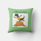 可愛いサラマンダーチルドレンカスタムズの水の色 クッション (裏面)