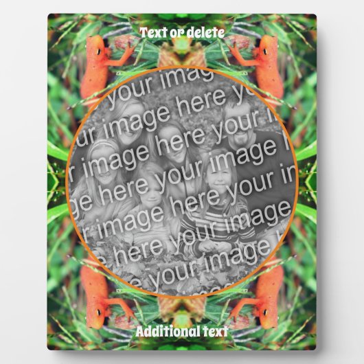 可愛いサラマンダーパーソナライズされた自分の写真を作成 フォトプラーク (正面)