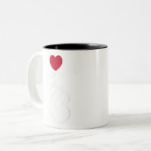 可愛いサランヘ韓国指ハートポップ・アートのK-K – ドラマL ツートーンマグカップ (正面左)