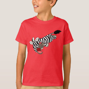 可愛いサンキッシュな漫画ゼブラの子どもTシャツ Tシャツ