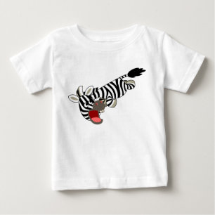 可愛いサンキッシュ漫画ゼブラベビーTシャツ ベビーTシャツ