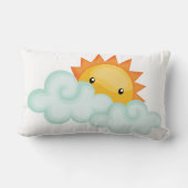 可愛いサンシャインスロー腰枕13インチx 21インチ ランバークッション (裏面)