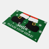 可愛いサンタお願ストップいクリスマスエントリーウェイ ドアマット (アングル)