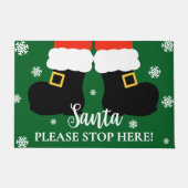 可愛いサンタお願ストップいクリスマスエントリーウェイ ドアマット (正面)