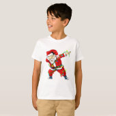 可愛いサンタの灯りクリスマス男の子Tシャツ Tシャツ (正面フル)