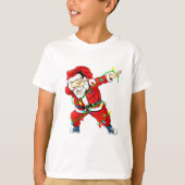 可愛いサンタの灯りクリスマス男の子Tシャツ Tシャツ (正面)