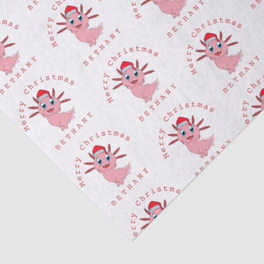 可愛いサンタアクソロットパターン名メリークリスマス 薄葉紙 (詳細)