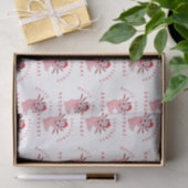 可愛いサンタアクソロットパターン名メリークリスマス 薄葉紙 (ギフト)