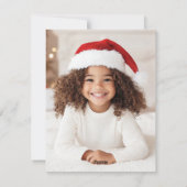 可愛いサンタウォーター色メリークリスマスフォト シーズンカード (裏面)