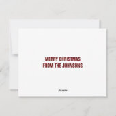 可愛いサンタクロース帽子グリーンのクリスマスゾウ シーズンカード (裏面)