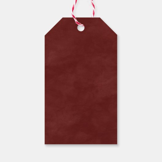 可愛いサンタクロースHo Hoメリークリスマス ギフトタグ (裏面)