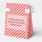 可愛いサンタクロースHo Ho Meerry Christmasストライプ Christmas フェイバーボックス (裏面サイド)