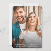 可愛いサンタグラフィッククリスマスフォト シーズンカード (裏面)