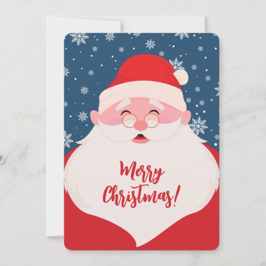 可愛いサンタグラフィッククリスマスフォト シーズンカード (正面)