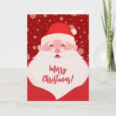 可愛いサンタグラフィッククリスマスフォト シーズンカード (正面)