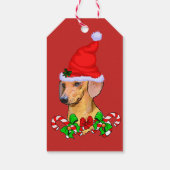 可愛いサンタダシュントのクリスマスギフトタグ ギフトタグ (裏面)