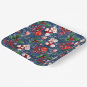 可愛いサンタブーツボール赤いホリーベリークリスマス ペーパープレート (傾斜あり)