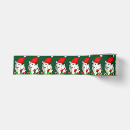 可愛いサンタプードルクリスマス グログランリボン