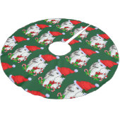 可愛いサンタプードルクリスマス ブラッシュドポリエステルツリースカート (アングル)