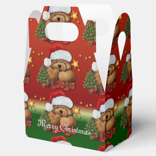 可愛いサンタベアークリスマスクリスマスゲーブルビーボックス2 フェイバーボックス (オープン)